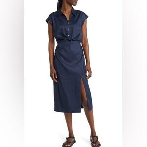 Old Navy Navy midi side cut out dress Large NWT